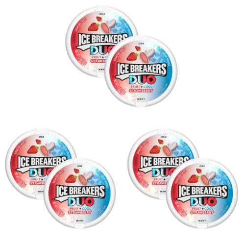 Image of Ice Breakers Duo Fruit + Cool Mints Strawberry, 2 X 36 Gm (Pack of 3)