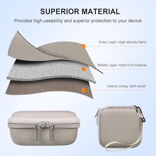 Image of Elonbo Carrying Case for NETGEAR Nighthawk M6 / M6 Pro / M7 Pro / M5 5G Mobile Hotspot Router, Portable Wireless WiFi Travel Hotspot Router Storage Holder, Extra Mesh Pocket Fits Cable, Champagne Gold
