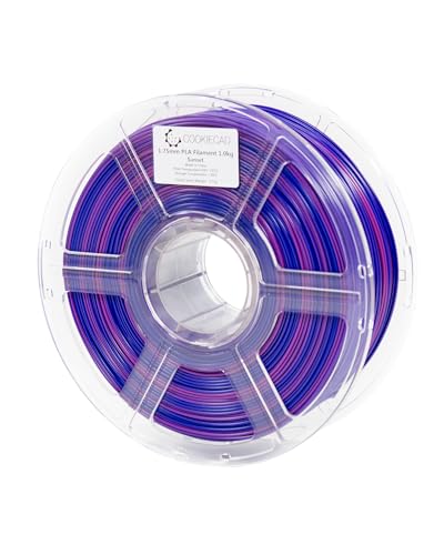 Cookiecad Sunset (Pink -> Purple -> Blue Rainbow Transition) PLA 3D Printer Filament 1.75mm 1kg