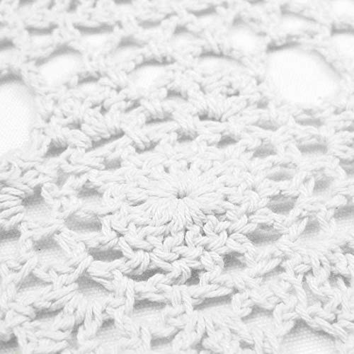 Phantomon Lace Doilies Crochet Cloth Table Placemat Handmade Round Coasters Rosary Doily, 100% Cotton Pack Of 4, 15 Inch (40Cm X 40Cm) (White) #TOP2