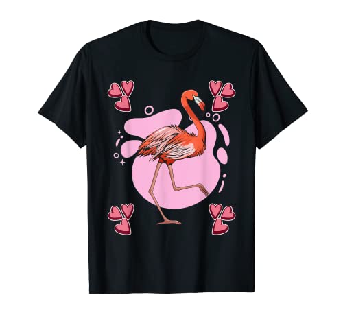 Flamant rose Flamingo Heart Design Oiseau Flamants roses T-Shirt