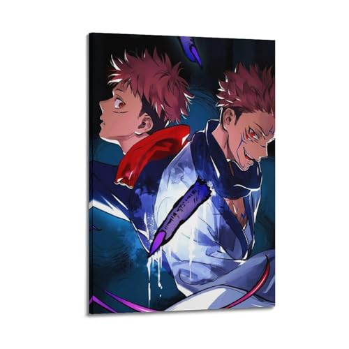 ZMCXNNZ Póster de manga con hechizos de regreso, póster decorativo de batalla marina de Jujitsu, póster de pared e impresión artística moderna para dormitorio familiar, pósteres de 40 x 60 cm