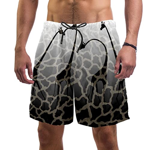 Maillots de bain hommes Lurnise anti humidité short plage girafes