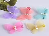 5Pcs Puppy Hair Bows, Stochastic Dog Hair Clip Bow Butterfly with Pearl Style Hair Clip, Barrette for Cat Dog Puppy Hair Accessories, Puppy Bows