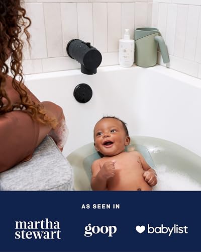 Image of Lalo Spout Cover - BPA-Free Silicone Bath Spout Safety Cover for Babies & Toddler, Fits Most Faucets, Soft & Durable Silicone Bathtub Faucet Cover, Easy to Clean - Grey