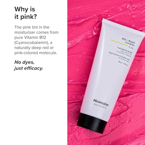 Image of Minimalist Barrier Repair Face Moisturizer with Vitamin B12 Complex 5.5% with Ceramides for All Skin Types | Strengthens Skin Barrier, Boosts Hydration, Soothing, Lightweight Gel Texture | 10 gm