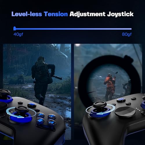 NYXI Imperial PC Gaming Controller with Adjustable Tension TMR Joysticks (Zero Drift), Interchangeable ABXY Buttons for PC/Switch Layouts, Dual-Mode Hall Triggers, 1200mAh Battery & Charging Dock – Compatible with PC, Switch, Android, TV — view 2