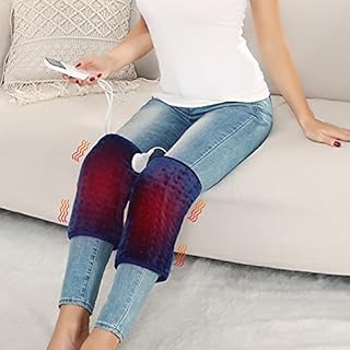 Knee Heating Pad, 2 Pcs Hands-Free Heated Knee Wrap Heating Pad for Knee, 86℉~158℉ Adjustable Temp., 30/60/90min Auto-Off, Fast Heating Electric Heat Pad for Knee Pain Relief, Knee Fatigue, Arthritis
