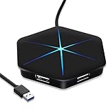 MefeCoorel USB Hub 6-Port USB 2.0 Hub USB Extension Cable Blue LEDs Extra USB Ports for Devices Such...
