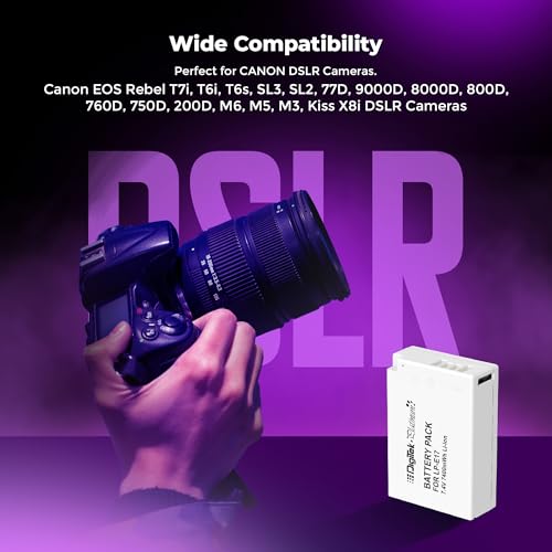 Image of Digitek Platinum (LP-E17 C) 1250mAh Li-ion Battery with Type-C Interface, for Canon EOS 750D Rebel T6i, T7i, EOS 760D, T6s, EOS 800D, EOS 77D, EOS 850D, Rebel T8i, EOS M3, EOS M5, EOS M6, EOS RP