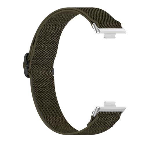 [SHEAWA] for HUAWEI WATCH FIT 4 Pro/4/3 �o���h �x���g �i�C���� �����o���h �ʋC���ɗD�� �e�͐����� �ւ��x���g �X�g���b�v �A�N�Z�T���[ (�A�[�~�[�O���[��)