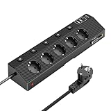 Regleta de mesa con 2 USB C (PD 30 W),3 m y 30 W)