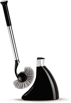 simplehuman Toilet Brush with Caddy Stainless Steel, Black