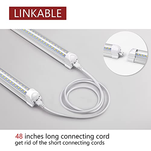 Kihung 3Ft Led Shop Light Fixture, V Shape T8 Tube Light, 36W, 4680Lm, 6000K, Linkable Led Shop Light Fixture, 3 Foot Tube Light, Corded Electric With Built-In On/Off Switch (8 Pack) #TOP3