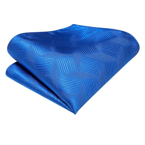 Image of Dubulle Mens Paisley Striped Tie Woven Necktie for Men and Handkerchief Cufflinks Set Wedding Formal Business