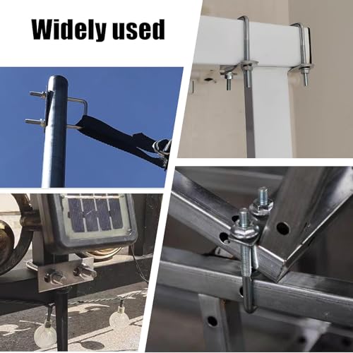 DBALL Bügelschraube M8 Quadratische Bügelschrauben 65MMx40MM U-Bolzen 4 Stücke U Schrauben Zum Abschleppen Von Automobil Schiffsreparatur Industrielle Anwendungen