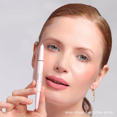 Image of Wander Beauty Under the Mistletoe Lipsetter Duo, Dual-Ended Lipstick & Liner, Barcelona Blush & Midtown Mauve, Limited Edition, Soft Matte Finish, Hydrating, With Squalane & Peptides