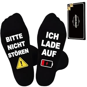 SockWaddles Lustige Socken Herren mit Sprüchen, Bitte Nicht Stören Socken – Geschenkidee für Männer, Opa, Papa zu Weihnachten Geburtstag Vatertag Valentinstag Adventskalender Füllung