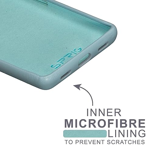 Image of SPRIG Compatible with Google Pixel 6A Premium PrimeLeatherMag (Magnetic) Premium Back Cover Drop Tested Shock Proof Mobile Case for Men, Women, Boys and Girls with Camera Protection (Denim Blue)