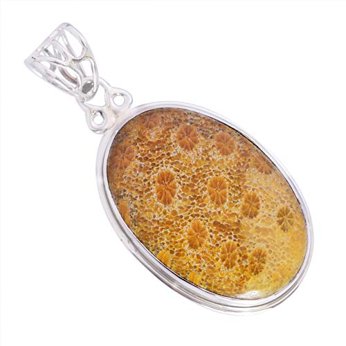 Pendentif Fossil corail et argent pour sublimer vos tenues d'été au quotidien