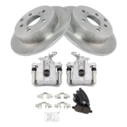 Image of TRQ Rear Brake Pad & Rotor Kit Ceramic Compatible with 2010 Toyota Matrix