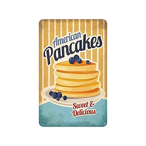 Rétro Vintage Métal Plaque Signe American Blueberry Pancakes Boulangerie Tin Sign Pour La Maison Bar Cuisine Pub Décoration Murale Signes 12x16 Pouces Cover