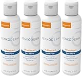 Kenkoderm Psoriasis Shampoo - 3 Percent Salicylic Acid Formula, Anti-Dandruff Cleanser for Itchy or Dry Hair & Scalp, Color & Fragrance Free, 4 Fluid Ounce, Pack of 4