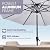 Tempera 10ft Patio Market Outdoor Table Umbrella with Auto Tilt and Crank,Large Sun Umbrella with Sturdy Pole&Fade Resistant Canopy,Easy to Set,Smoke Grey