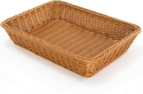 かご バスケット コーヒー色 Mサイズ PP 雑貨かご 収納 耐熱水洗える 積み重ねできる 軽い 長持ち