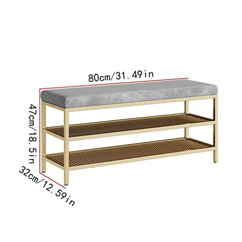 Tabouret de rangement compact pour optimiser l'espace dans une entrée étroite