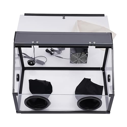 KAHYKLQI 30W Electric Grinding Table with Dust Box & LED Fan