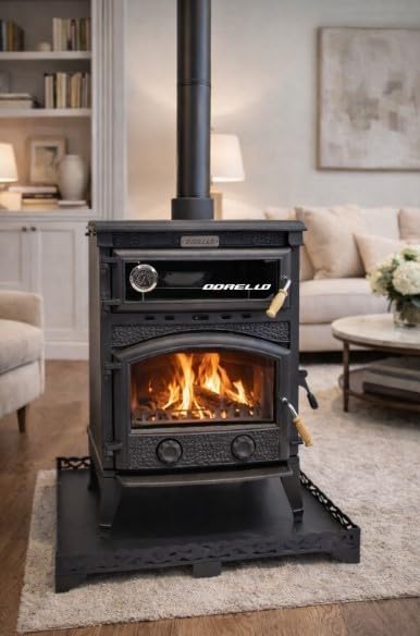 Dorello Swain Model Portable Wood Burning Camp Stove – Heavy Duty Outdoor Tent Stove for Camping and Cabin