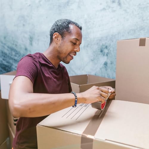 GRIFEMA GA4004-1, Geräuscharmes Paketklebeband, Paketband für Versand, Umzug und Lagerung, Braun Verpackungsband, 66 m x 50 mm