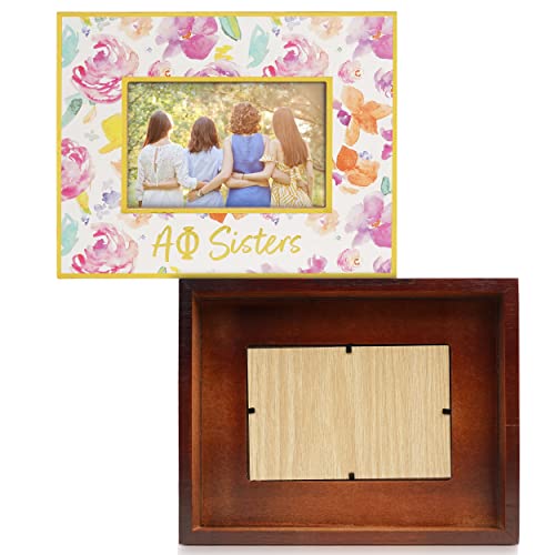 Sorority Shop Alpha Phi Sister Picture Frames with Cute Floral Design, for 4" x 6" Pictures, AP Sorority Gifts, Big Little Sorority Gift, Alpha Phi Gifts for Women2