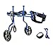 Hwt Sedia a Rotelle per Cane,Carrellino Scooter Carrozzina per Cani,Adatto a Animali Domestici Disabili Piedi Gambe Posteriori Riabilitazione,Regolabile,2 Ruote,1.5kg (3.3lbs)- 60kg (133lbs),Blu