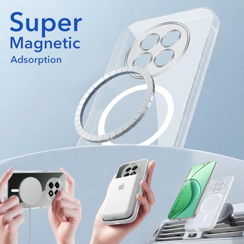 Image of Jkobi Lifetime Anti-Yellow MagSafe Compatible Clear Back Cover Case for Realme C65 5G (Sleek Hard Crystal | Shockproof and Camera Protection)