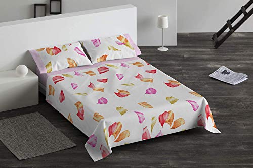 Burrito Blanco - Juego de sábanas 093 Rosa de cama de 90x190/200 cm