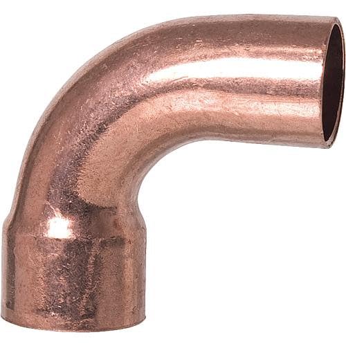 Raccordo per saldare in rame gomito 90° femmina tipo 5001a 64mm