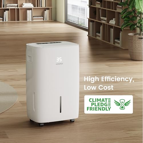 Image of Waykar 130 Pints 6,500 Sq. Ft Dehumidifier with Drain Hose for Commercial and Industrial Large Rooms, Warehouses, Storages, Home, Basements and Bedroom with 2.04 Gal Water Tank