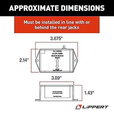 Lippert Hall Effect Ground Control 3.0 Replacement Auto-Level Remote Rear Sensor for Electric Leveling System on 5th Wheel RVs, 3-Point Deutsch DT04 Connector - 232201