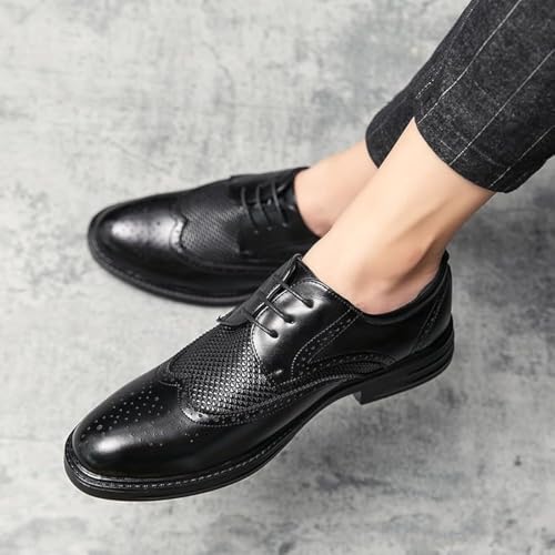 Men’s Comfortable Dress Shoes, Oxford Height Increasing Elevator Shoes, Genuine Leather Classic Lace-Up Formal Tuxedo Shoes3