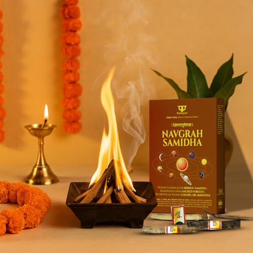 Image of Navgrah Samidha for Hawan & Pooja | Pack of 9 Sacred Woods | Natural & Chemical-Free | Shastra Sammat for Rituals & Hawan | Woods for Surya, Chandra, Mangal, Budh, Guru, Shani, Rahu and Ketu