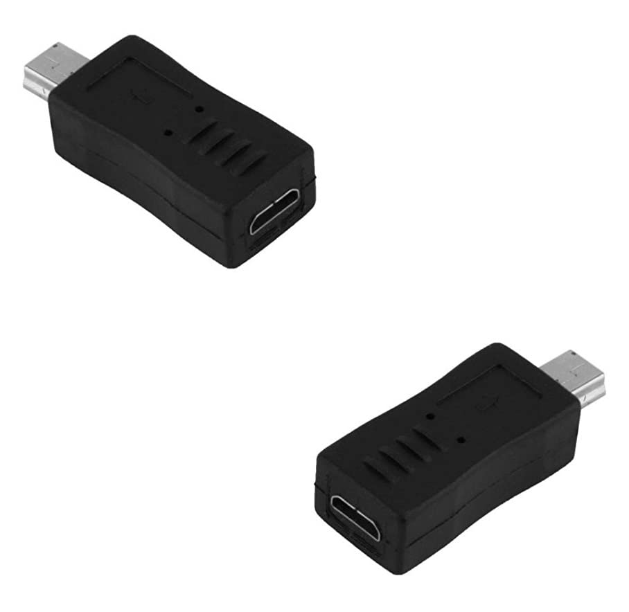 fdealz [ 2 Pieces Mini USB Male to Micro USB 5pin Female (Micro Female to Mini USB Male) USB 2.0 Standard, Micro USB Female to Mini USB Male Adaptor-picture-19