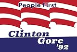 Laminated Bill Clinton Al Gore 1992 Vote President Poster Election Campaign Presidential Elect Politics Running Mate Poster Dry Erase Wall Art 24x16