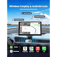 Jzones Carplay Screen for Car, 9" Portable Wireless Carplay&Android Auto, 4K Dash Cam,1080P Backup Camera, Car Stereo Audio Receivers for Car, GPS Navigation Mirror Link, Bluetooth,FM, Siri - Image 3