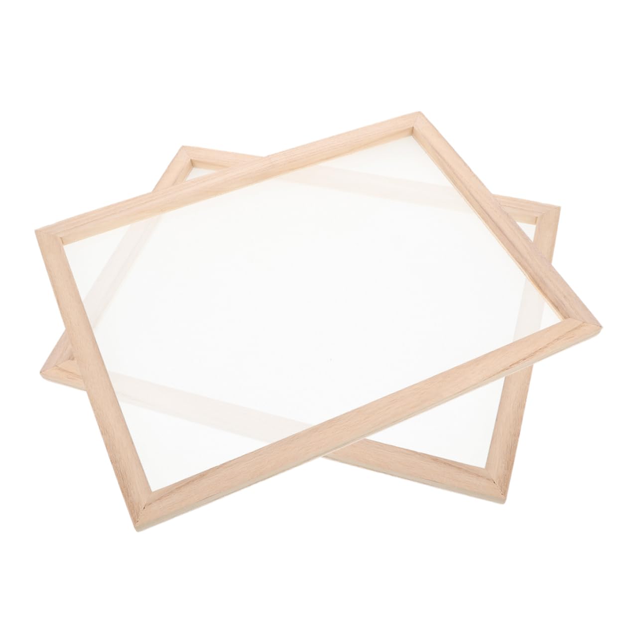 LIFKOME Interactive Learning Tool 2pcs Wooden Paper Making Screen DIY Paper Crafting Kit for Heritage Craft Experience