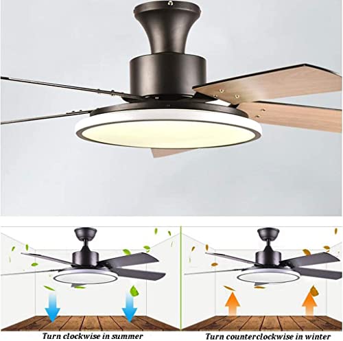 Ventilateur de plafond LED bois massif télécommande pour des nuits fraîches