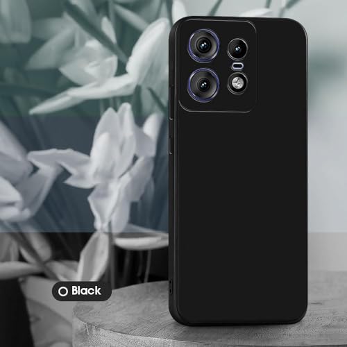 Image of Back Cover for Motorola Moto Edge 50 Pro 5G | Full Camera Protection | Premium Liquid Silicon Case | Flexible Bumper Case for Motorola Moto Edge 50 Pro 5G (Black)
