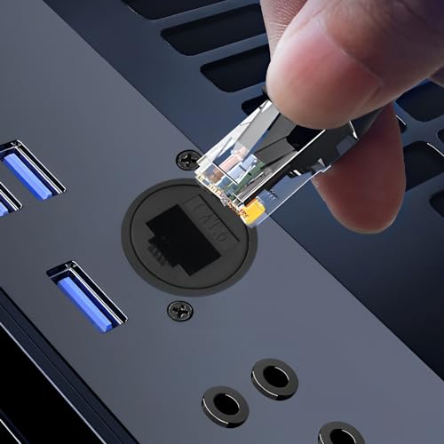 Adaptador de montaje panel RJ45 hembra a hembra 5 unidades miniatura 4