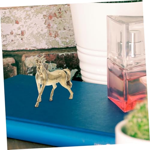 Figura de Caballo de Latón Feng Shui Decoración Hogar miniatura 3
